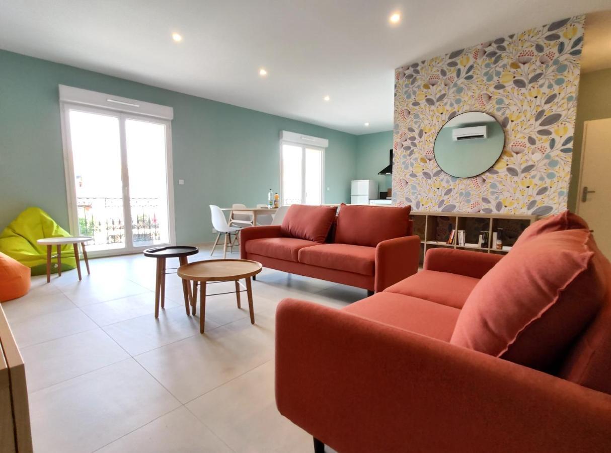 Colormix 3 Etoiles - 95M2 Plein Centre - Ensoleille Climatise Leilighet Mèze Eksteriør bilde